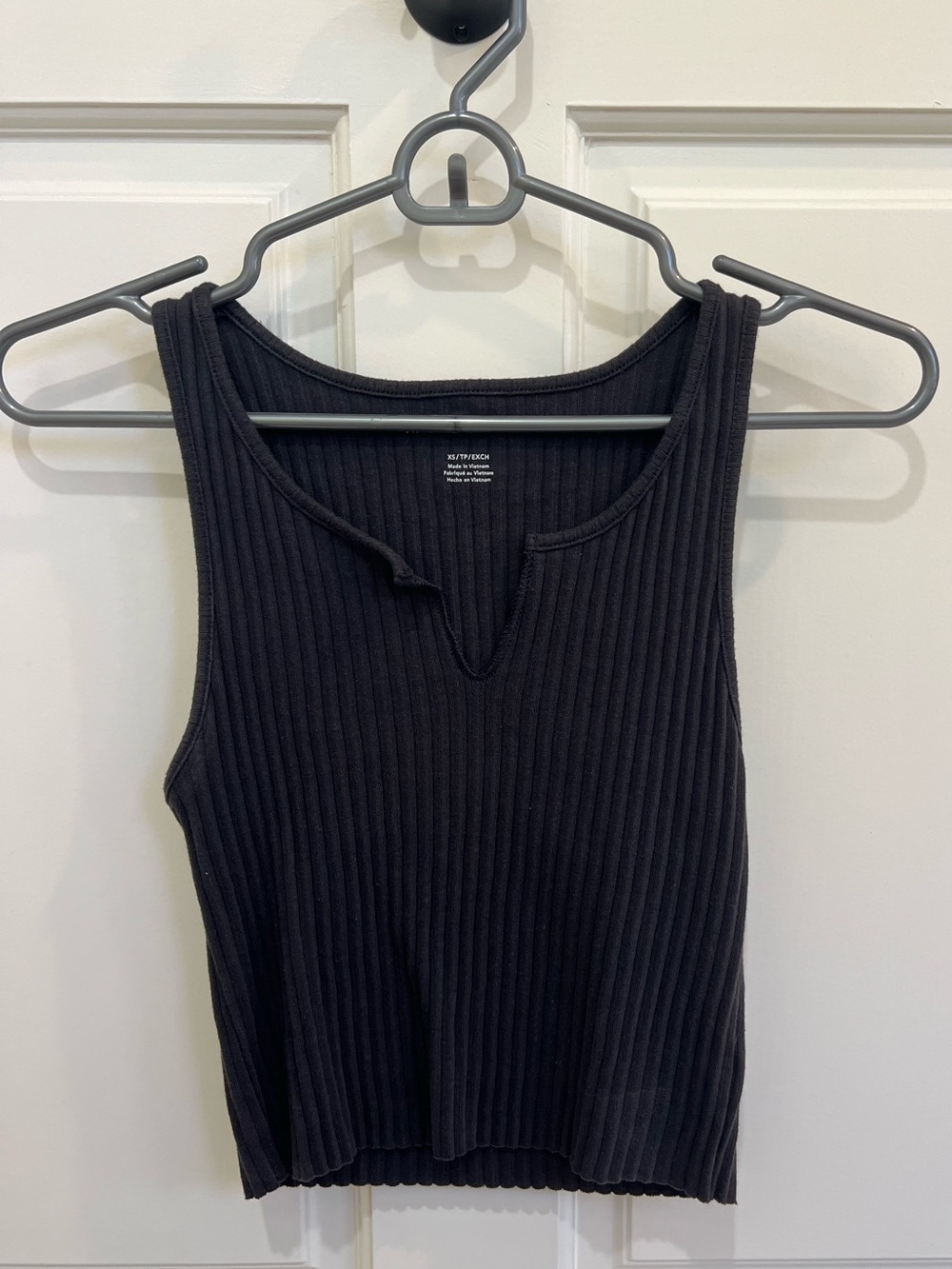 American Eagle Black Ribbed Tank Top